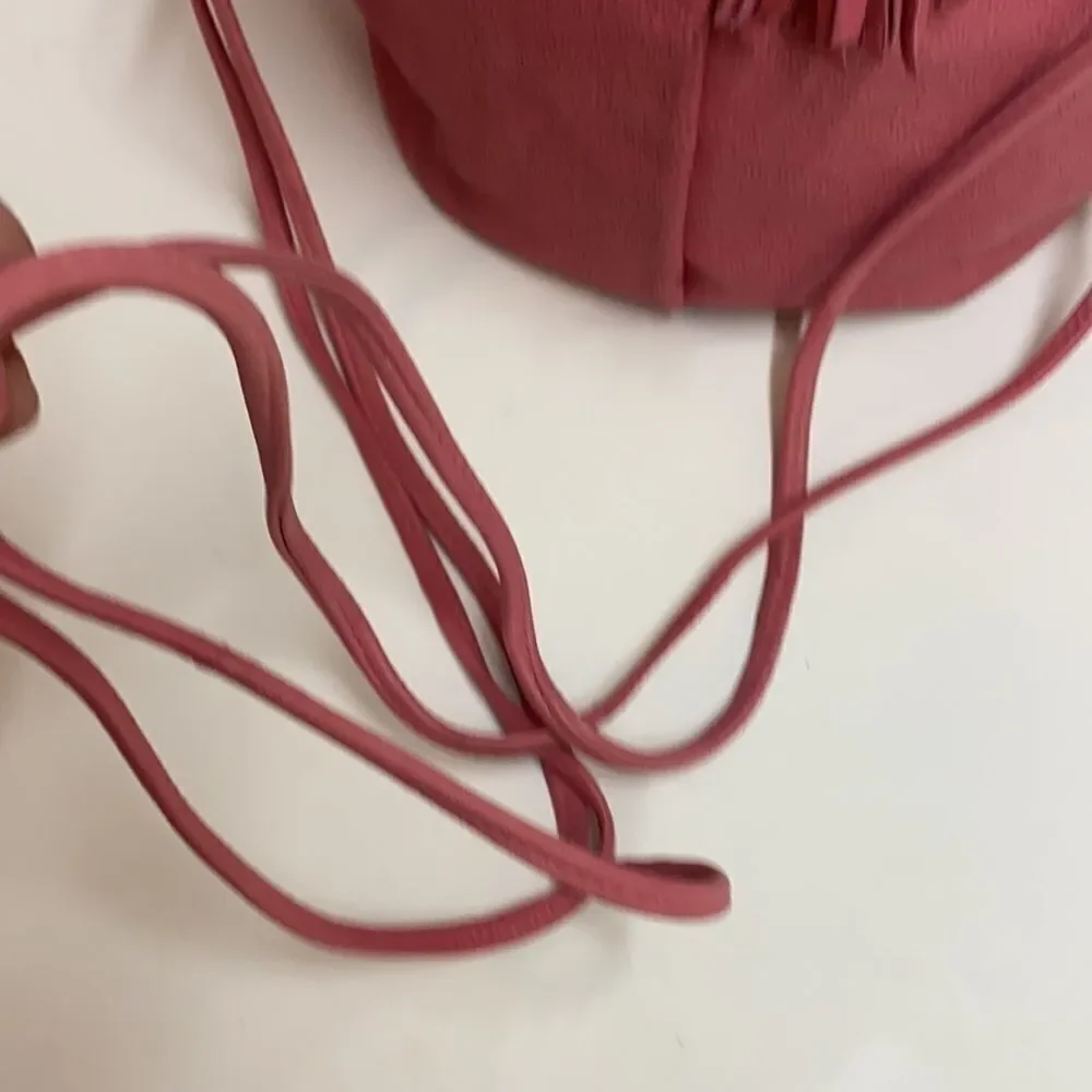 Vintage Valley Girl Pink Leather Clam Shell Crossbdy Bag A27‎